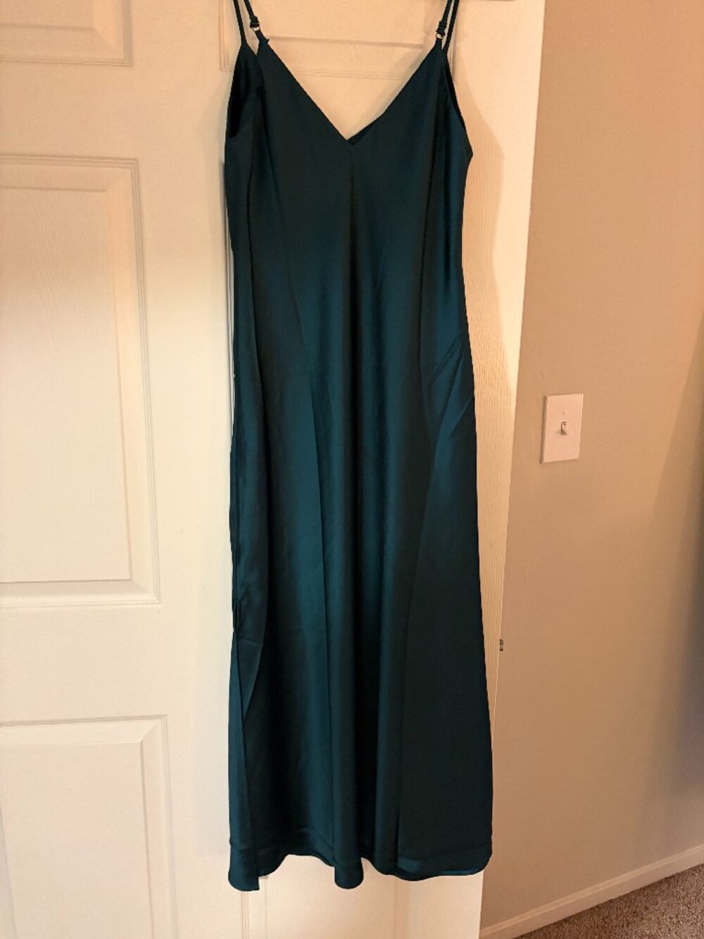 Emerald Slip Style Midi Dress